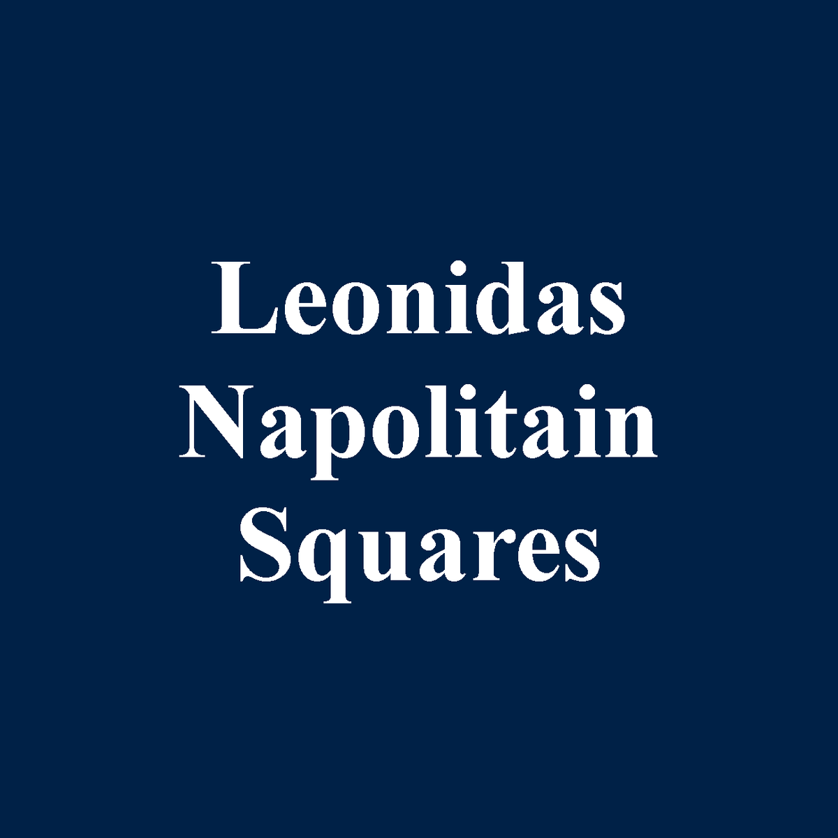 Leonidas Belgian Chocolates individually wrapped Napolitains Squares