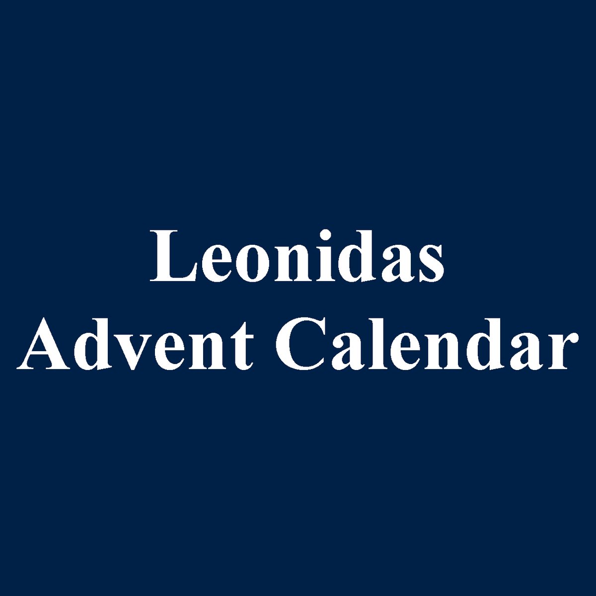 Leonidas Chocolate Advent Calendar