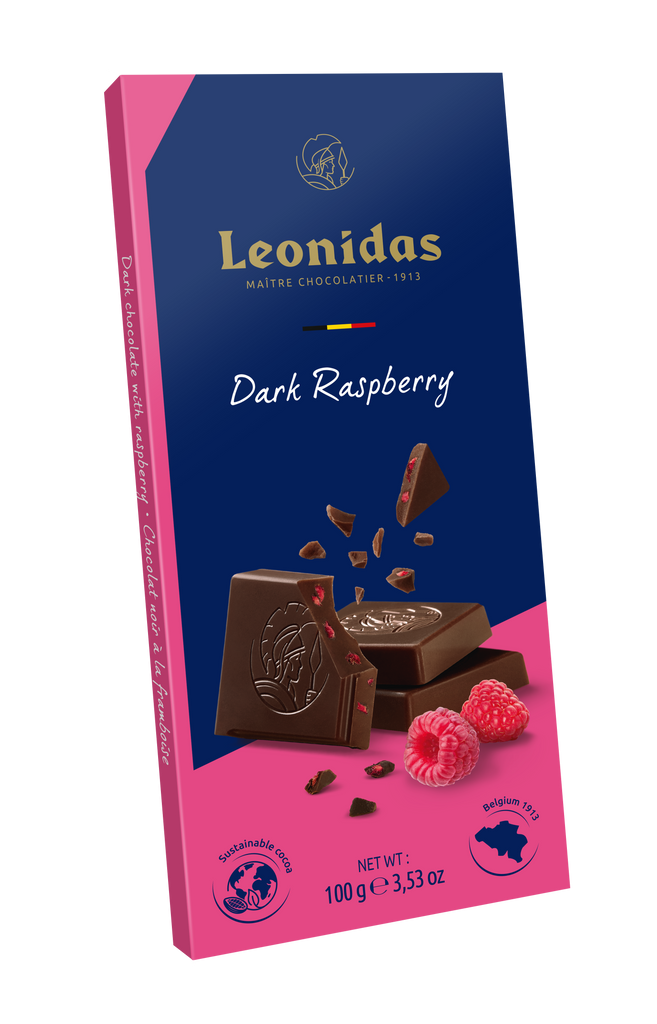 Leonidas Dark 54% Raspberry Bars (6 x 100g)