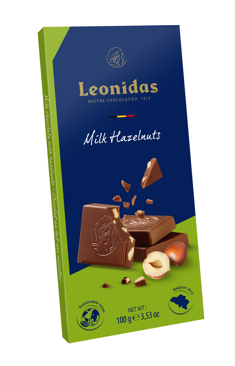 Leonidas Milk 30% Hazelnuts Bars (6 x 100g)