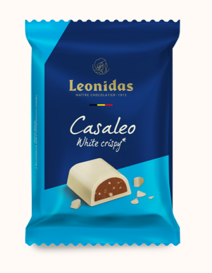 Leonidas Casaleo White Crispy Filled Tablet 75gr - Set of 6