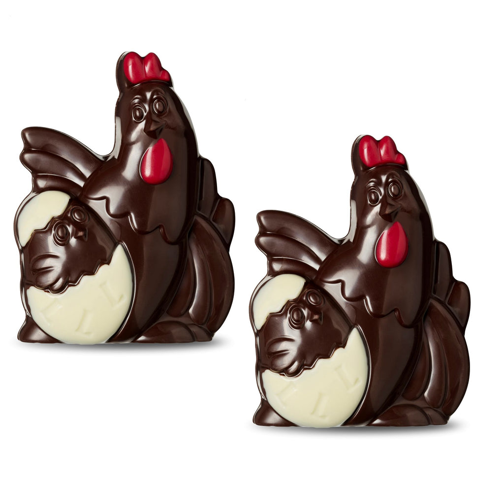 Leonidas Dark Chocolate Spring Chick and Hen (100g - set of 2)