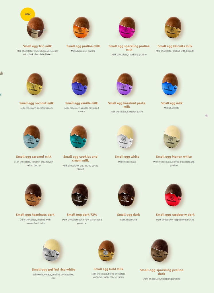 Leonidas Chocolate Easter Eggs Ballotin 1.25 lb