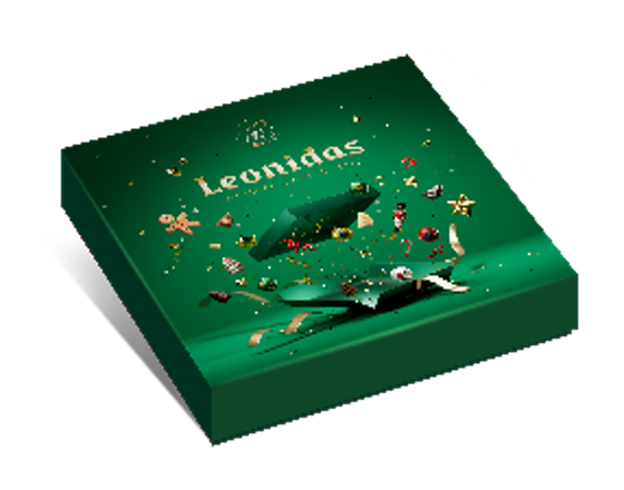Holiday Gift Box filled with Seasonal Tree-shaped Chocolates