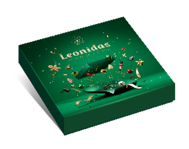 Holiday Gift Box filled with Seasonal Tree-shaped Chocolates