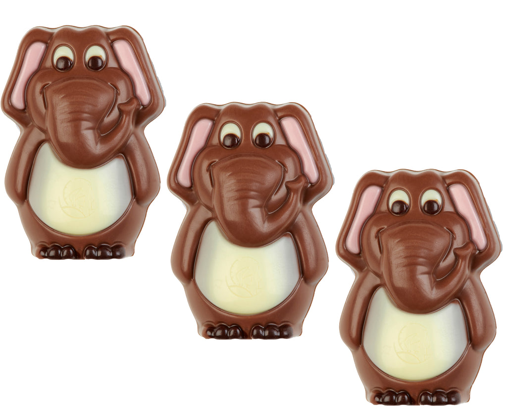Leonidas Wild Animal Collection Milk Chocolate Elephants 40gr - Set of 3