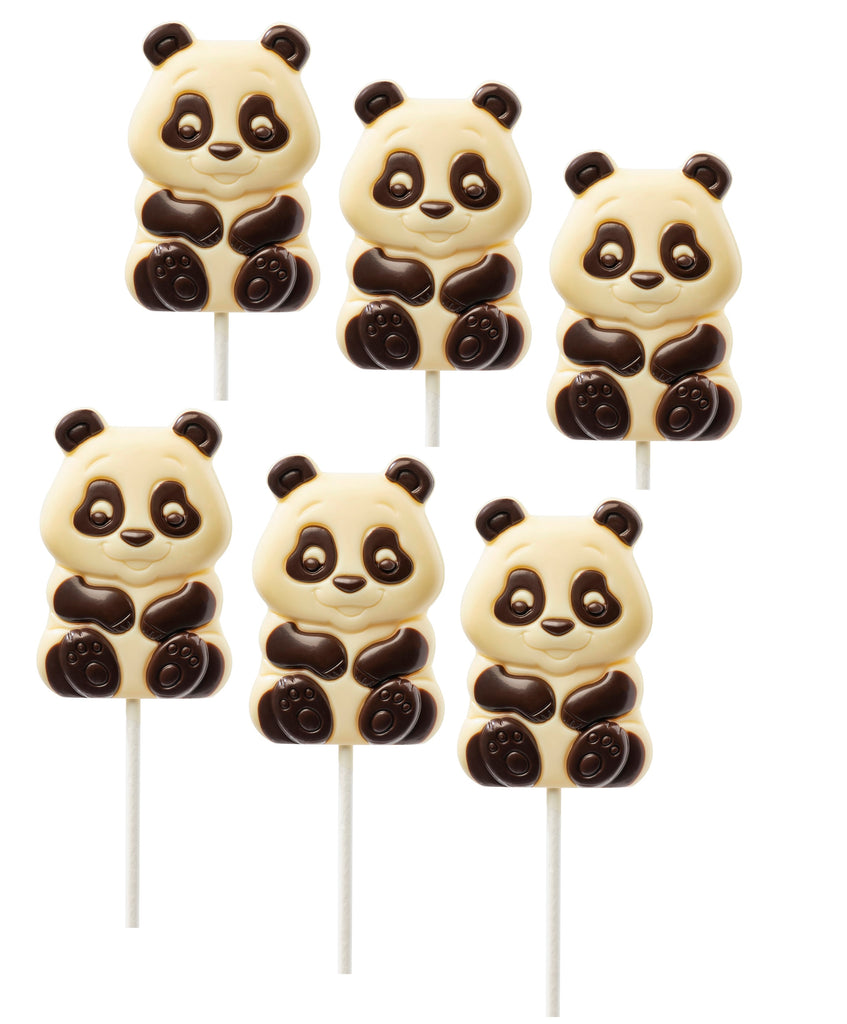 Leonidas White Chocolate Panda Lollipops